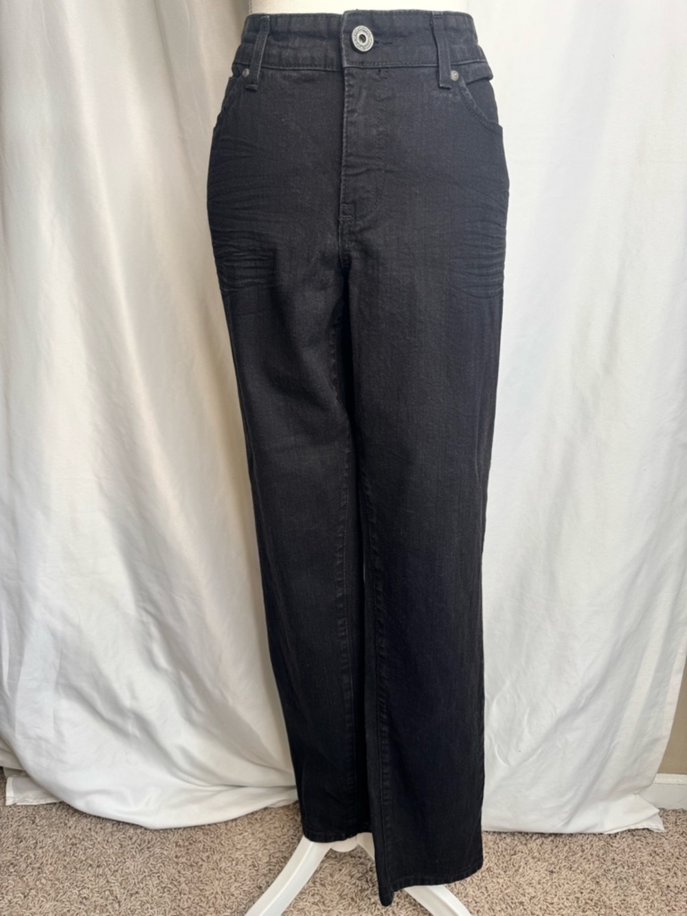 Nine West Vintage America Black Skinny Jeans Women’s 14/31 Low Rise Stretch